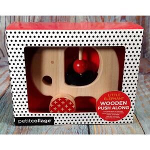Little Elephant Wooden Push Along Toy